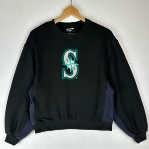 New Era Seattle Mariners Chenille Embroidered Logo Applique Pullover Sweatshirt